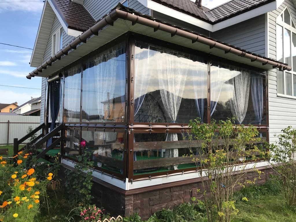 Мягкие окна для террасы частного дома в городе Людиново